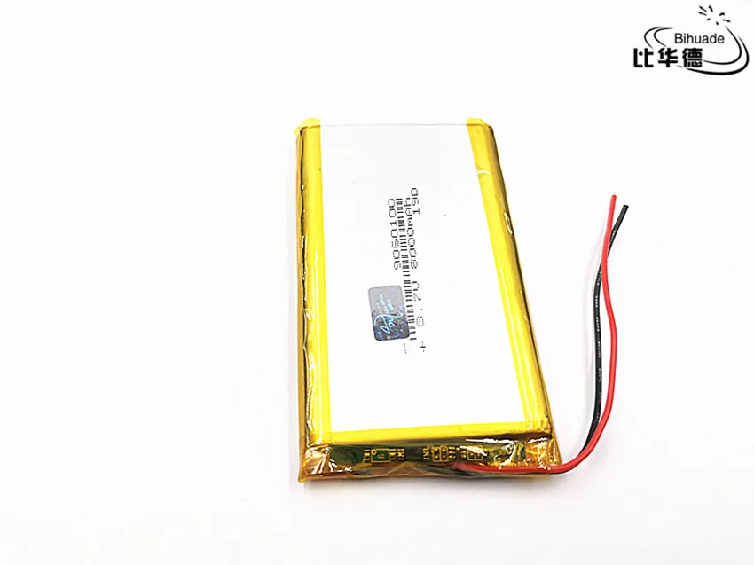 Dobra jakość 3,7 V, 8000 mAH 9060100 Polimerowy akumulator litowo-jonowy / litowo-jonowy do tabletu BANK, GPS, mp3, mp4