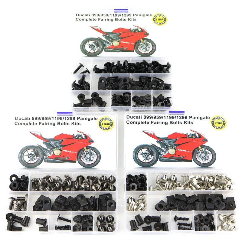 

Fit For Ducati 899 959 1199 1299 Panigale Motorcycle Coling Full Fairing Bolts Kit With Washer Speed Nuts Screws Steel