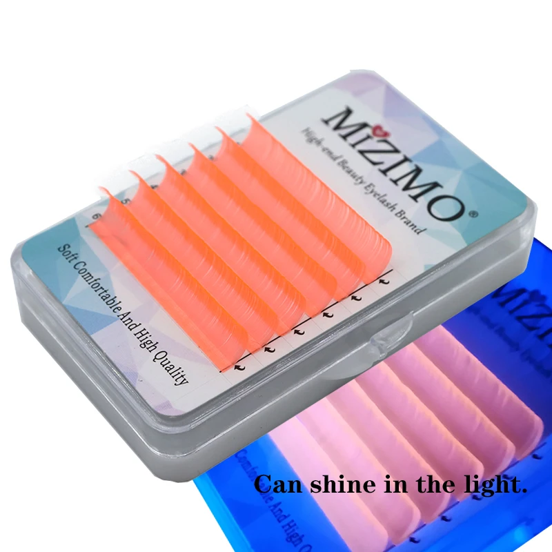 New Color Dense Row Luminous Single Artificial Grafting Eyelash Naturally Extends 0.07/0.1 C/D Eye Makeup Mixed Color