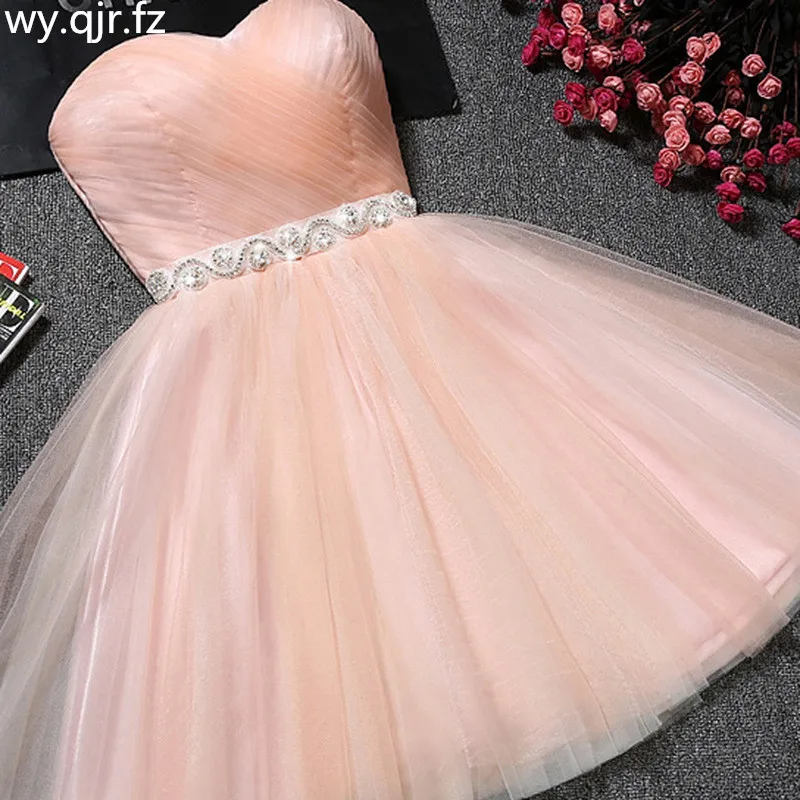 YRPX-90#Evening Dress Short Prom Graduation Classmate party Dresses Pink Red Champagne Blue Wholesale Girl Birthday suit Lace Up