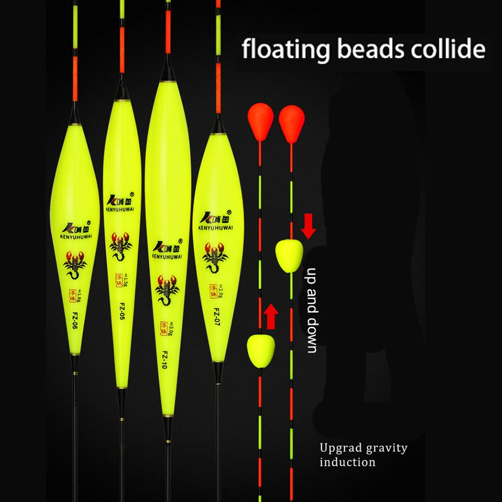 

Durable Long Tail Buoy Strike Fishing Float Floats Bobbers Indicator Eye-catching bead