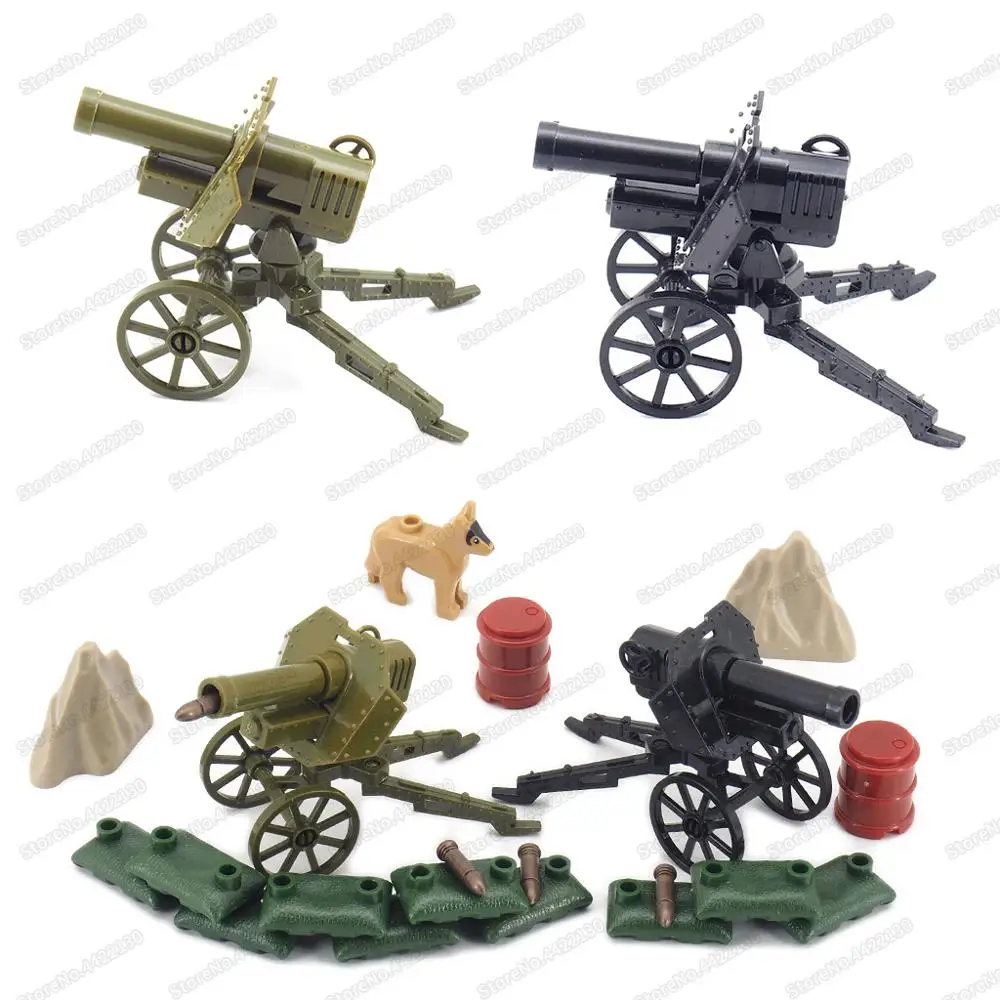 

Фигурки военных Книги об оружии горный Cannon блоки 2-ой мировой войны Строительный блок сборка оборудование солдата Армии мс Детский Рождественский подарок игрушка