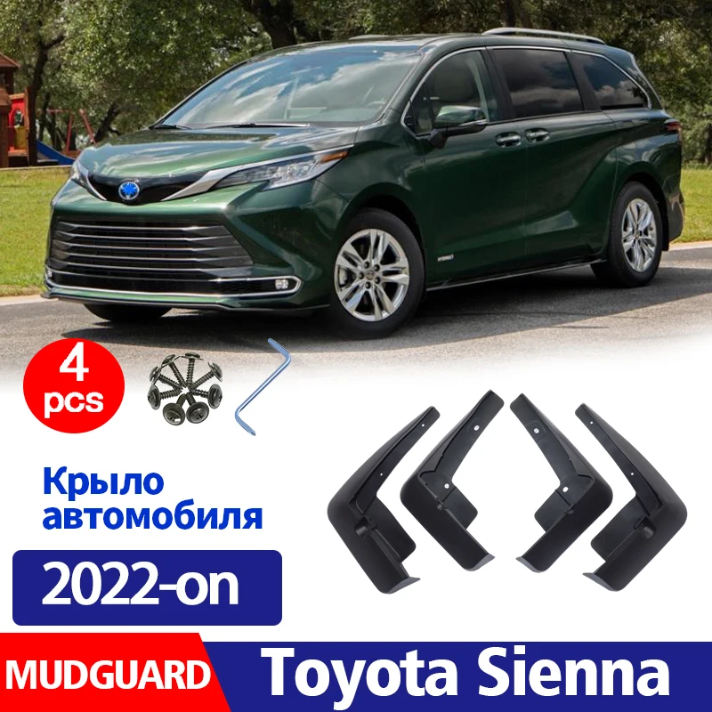 FOR Toyota Sienna 2022 Mudguards Fender Mudflaps Guard Splsah Mud Flap Car Accessories Auto Styline Front Rear 4pcs