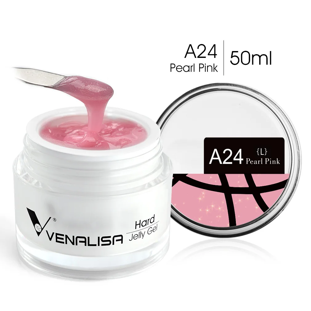 50ml TPO-freies Jelly Nagelverlängerungsgel Nagelaufbau-Gel French Nail Gum Venalisa Klares Natürliches Farbgel Abziehbares UV-Aufbaugel