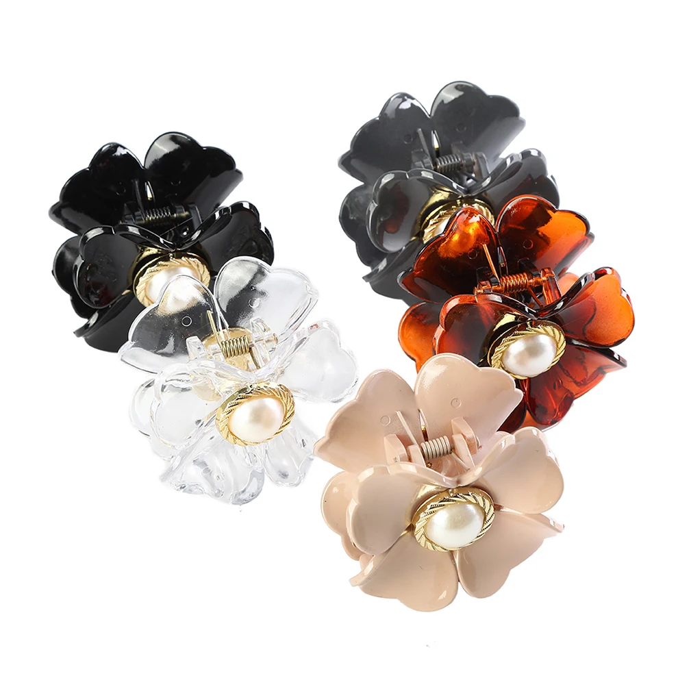 Molans Sweet Flower Shape Hair Clip for Women Girls Hair Claw Chic Barrettes Claw Crab Hairpins Styling Bohemia Hair Accessories