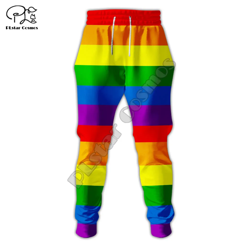 PLstar Cosmos Homosexual Love Rainbow Flag 3D Printed Casual Men Trousers New Fashion Streetwear Autumn Loose Sports Pants R28