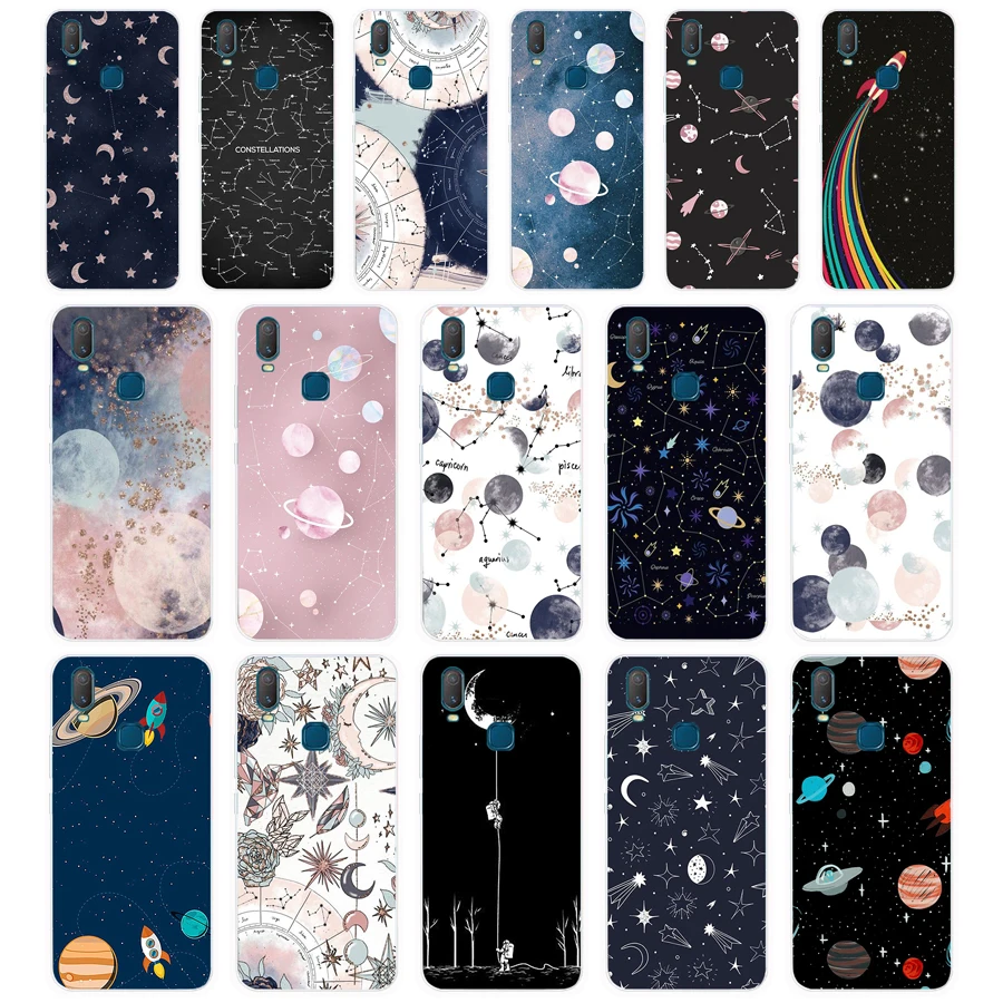 384FG Star Space Moon gift Soft Silicone Tpu Cover phone Case for VIVO Y3 Y11 Y12 Y15 Y17 Neo Pro Case