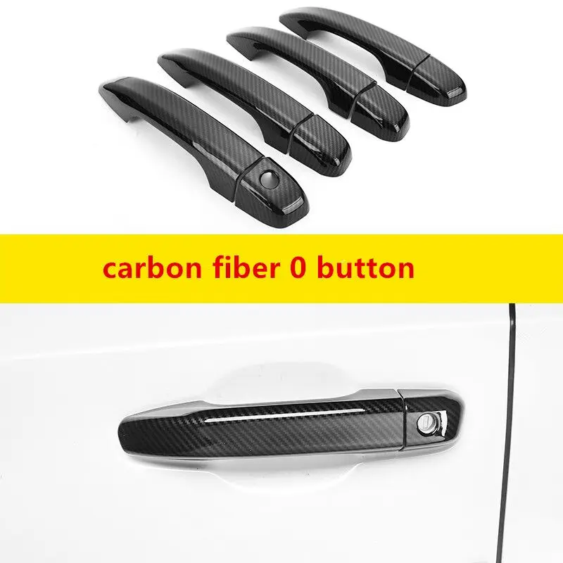 Carbon Fiber Chrome Car Side Door Handle Decor Cover Trim For Honda Accord 2018 2019 2020 2021  Styling Accessories