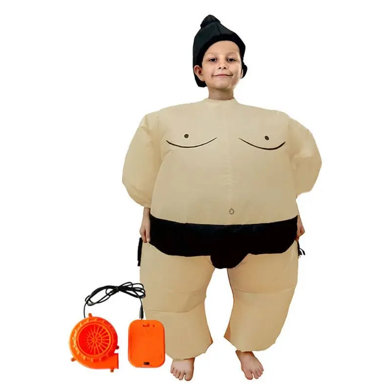 Sumo Wrestler Costume Inflatable Suit Blow Up Outfit Cosplay Party Dress for Kid and Adult