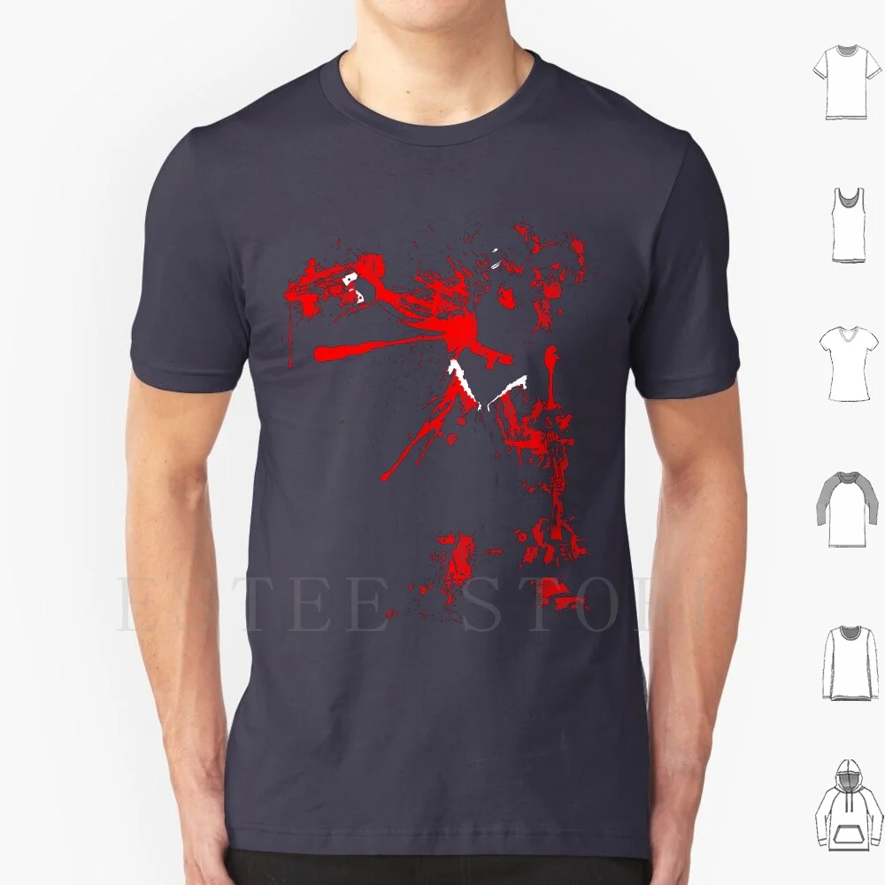 Camiseta de dos manos sanguinadas DIY talla grande 100% algodón Revy Rebecca laguna negra Anime Manga pistola Badass Bad Ass Japón