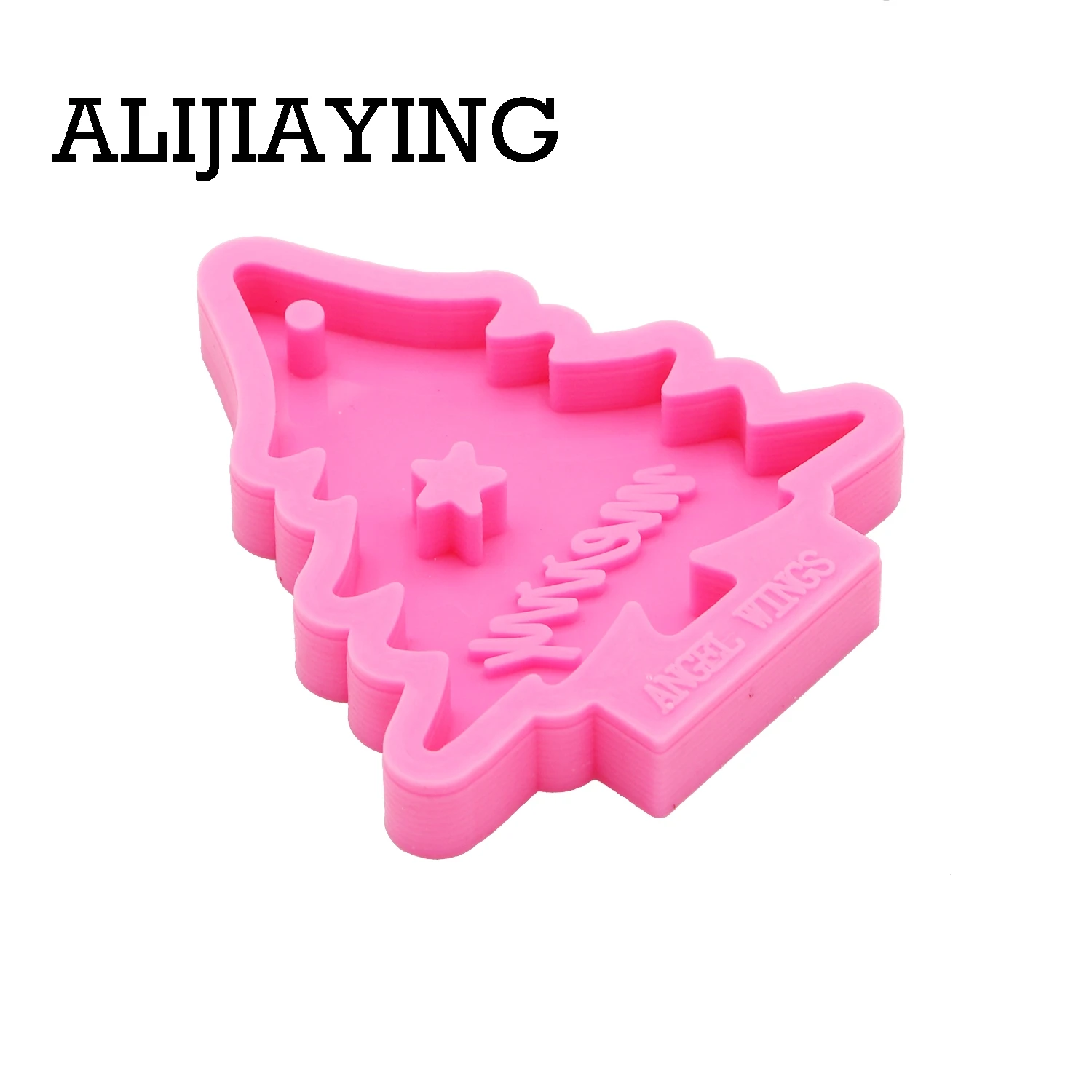 DY0132 Shiny Christmas decoration christmas tree snowflakes silicone mold DIY craft pendant for jewelry epoxy resin table