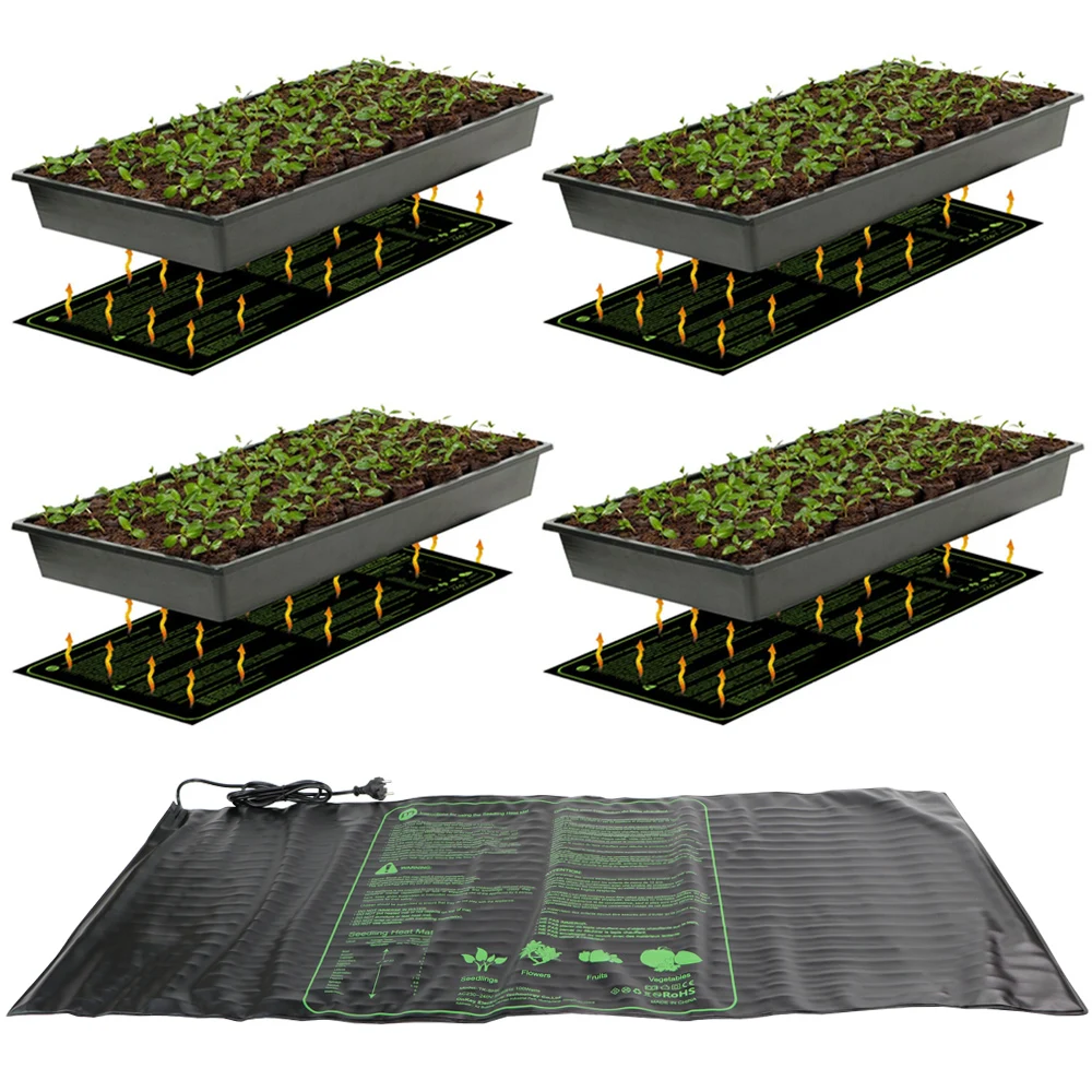 1PC 3 Sizes EU UK AU US Standard Seedling Heat Mat for Plants Warm Hydroponic Heating Pad Waterproof Seed Starting Greenhouse