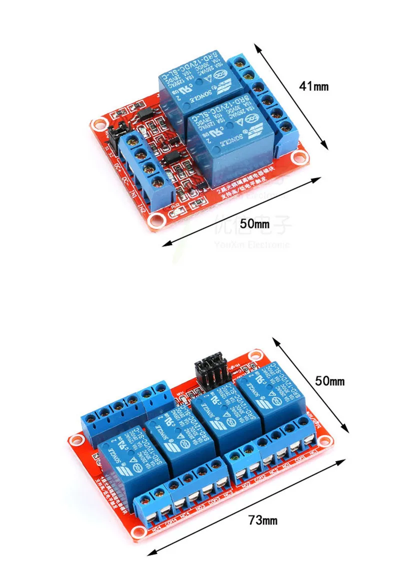 1/2/4/8-Kanal-Relaismodul 5V 12V 24V High- und Low-Level-Trigger-Relaissteuerung mit Optokoppler-Relaisausgang DC5V 12V 24V – Detail 2