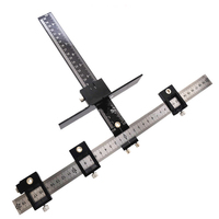 Adjustable Hole Punch Jig, Drilling Positioner Tool, Drill Guide Ruler, Woodworking Positioner, Furniture Carpentry