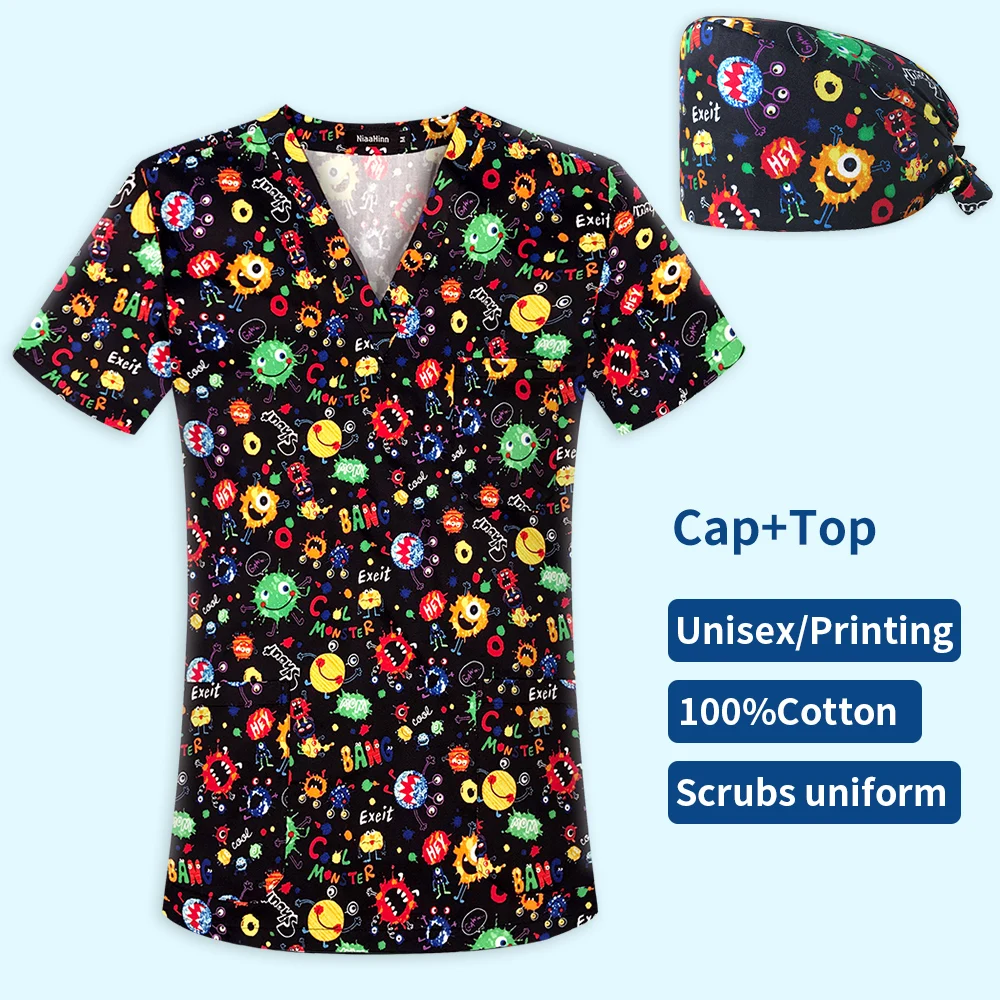 Uniformes médicos de odontología para mujer, ropa de trabajo para médico de mascotas, Tops quirúrgicos de enfermería, ropa de trabajo de farmacia, suministros médicos Unisex