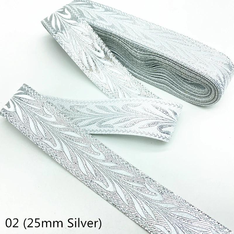 7 Yards Gold Silver Vintage Ethnic Embroidery Lace Ribbon Boho  Trim DIY Clothes Bag Accessories Embroidered Fabric