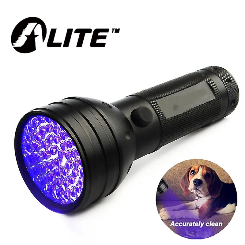 

TMWT 51 LED Uv Light Torch Pet Stains Detector Scorpion hunting Black 395nm Ultraviolet Flashlight Powered by AA Battery