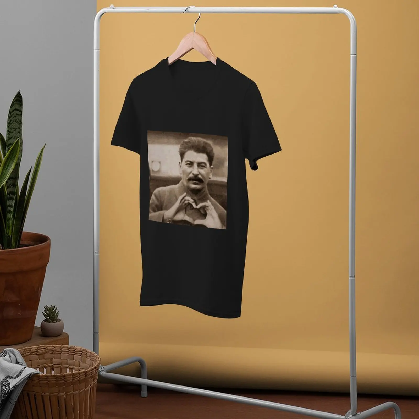 Stalin Tee Shirt Communism Sugar Daddy Fashion Short Sleeve Communist Idol 100 Cotton T Shirt Beach Print T-Shirt Big Male