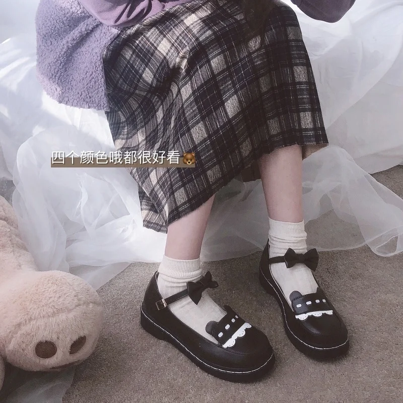 Spring Autumn Women Oxford Shoes Flat On Platform Casual Shoes Black Lace Up Leather Shoes Sewing Round Toe Zapatos Mujer