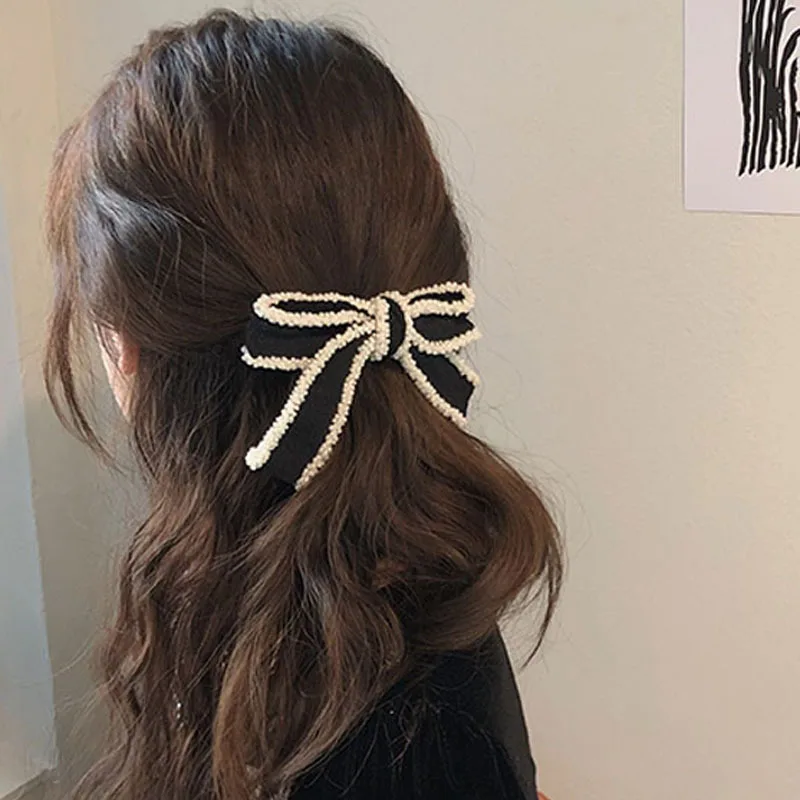 

Trendy Korean Butterfly Big Hairbow Hair Clips Handmade Satin Ribbon Bows Hair Barrettes Headdress Accessories for Women