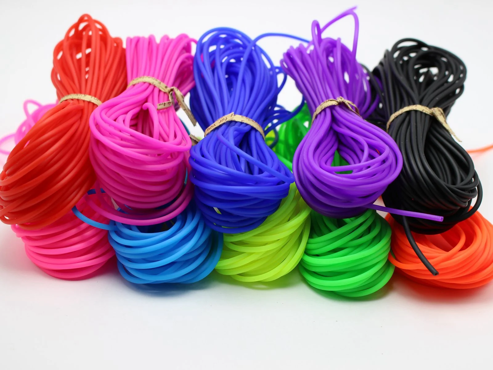 100 Meter 2mm Soft Hollow Rubber Tubing Jewelry Cord Cover Memory Wire 10 Color