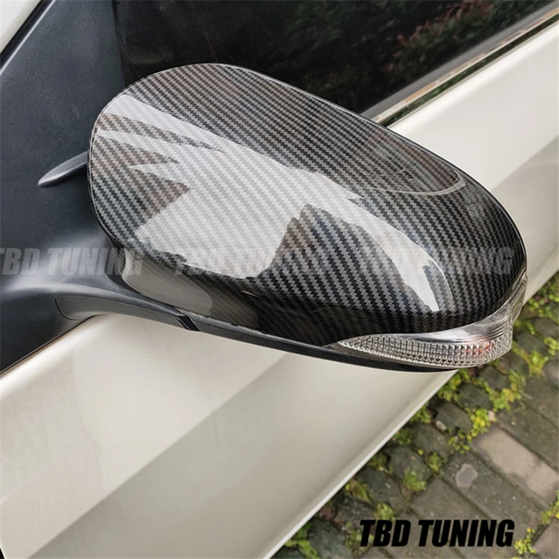 Carbon Fiber Look Mirror Cover For Toyota Camry CHR Yaris 2012 2013 2014 2015 2016-2019 Replacement Rear Side View Mirror Cover