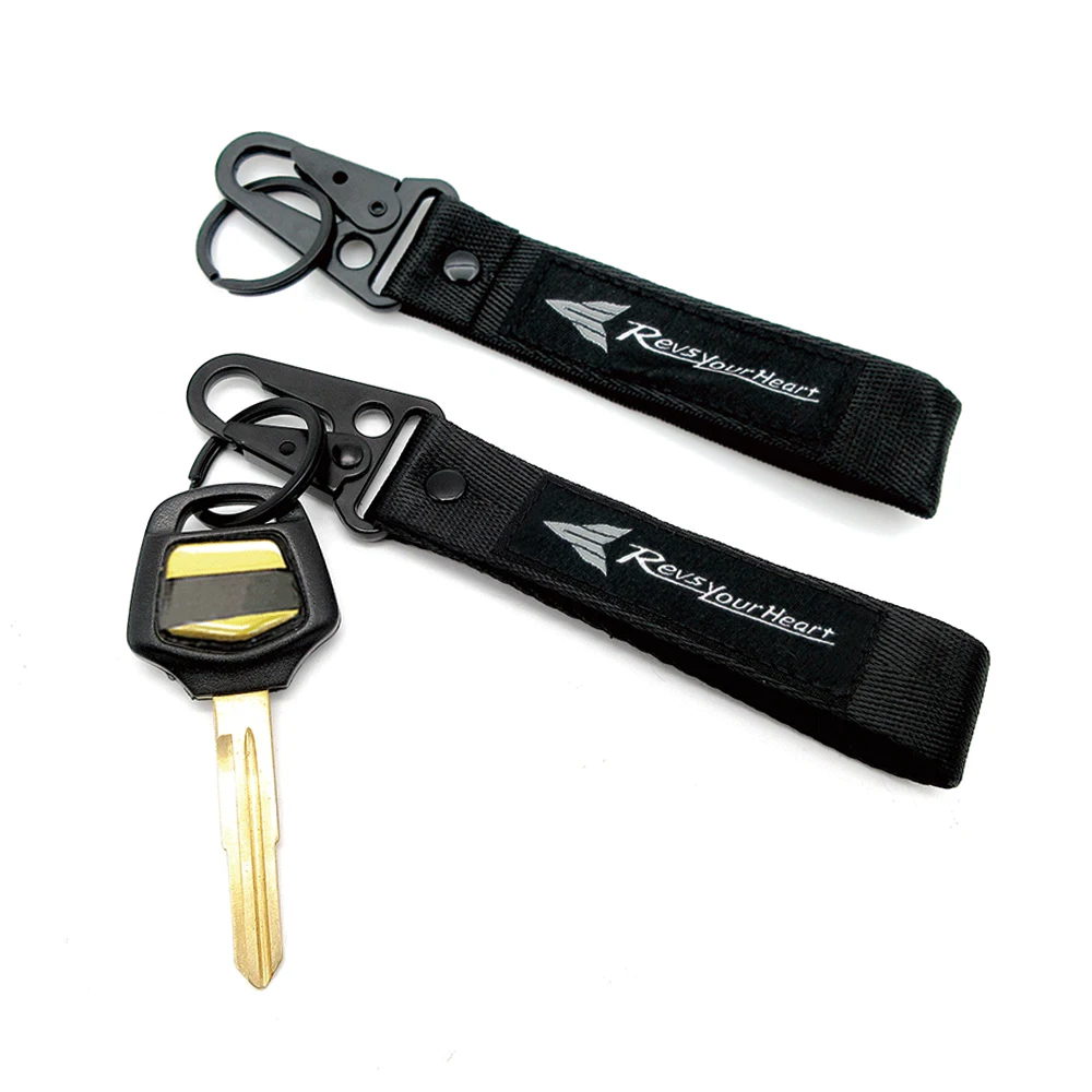 

New Motorcycle Embroidery Strap Key Ring Keyrings For Yamaha MT03 MT07 MT09 MT10 Tracer MT 03 07 09 10 Key Chains Keychain Black