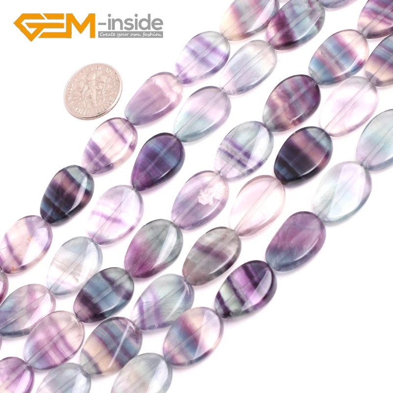 13X18MM 8X10MM Hot Oval Shape Fluorite Beads Natural Stone Loose Bead For Jewelry Making Strand 15 inch DIY Necklace Wholesale