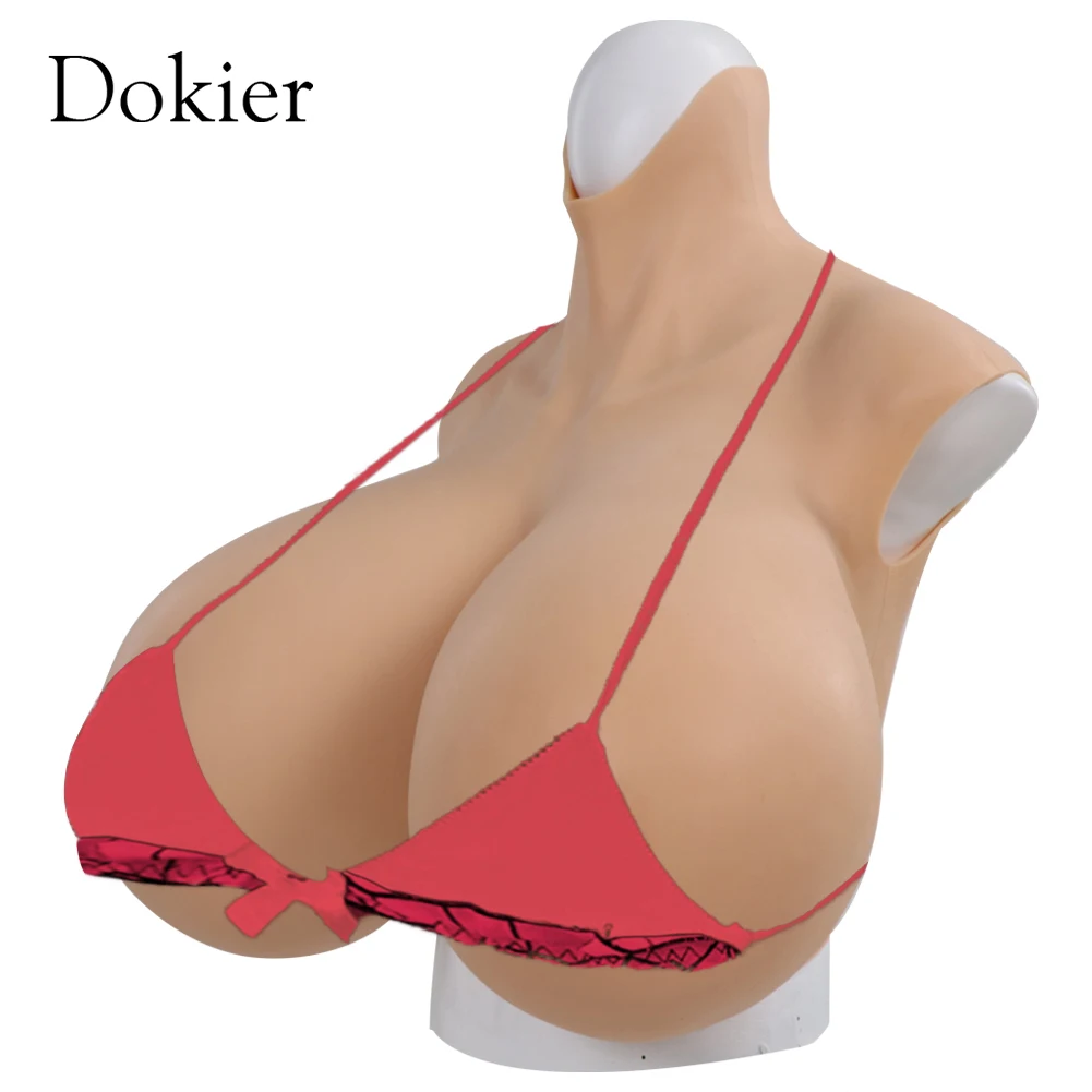 Dokier Huge Fake Breast Forms Z cup Boobs Realistic Silicone for Crossdressers Drag Queen Shemale  Breastplates Big Boobs