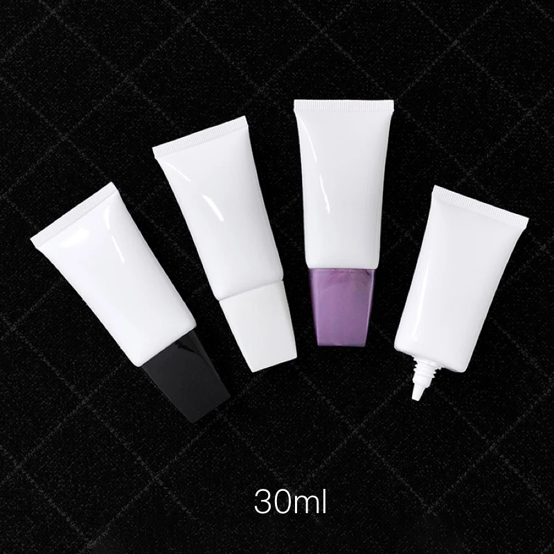 

Flat 30g Empty Cosmetic 30g Soft Tube Makeup Face Body Whitening Base Contour Cream Lotion Packaging Containers Travel Bottles