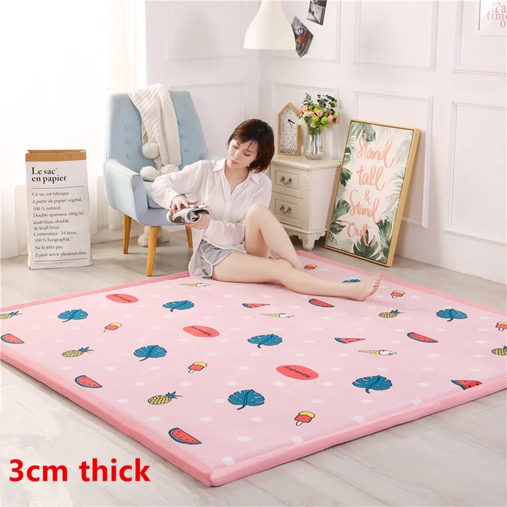 3CM Thicken Carpet Cartoon 3D Printed Large Carpets Child Climbed Play Area Rugs Home Living room Floor Rug Kids Room Tatami Mat