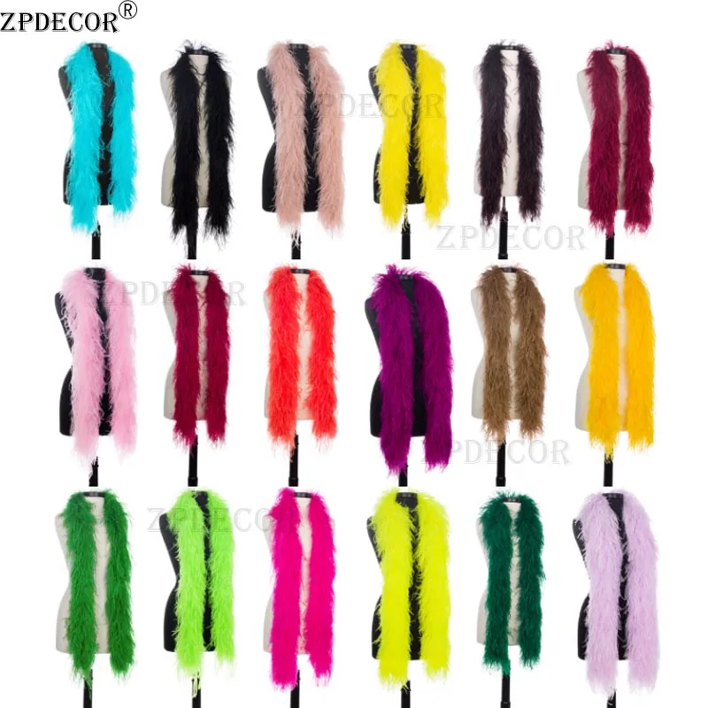 

ZPDECOR Factory Direct Sale 4 PLY Ostrich Feather Boas for Feather Scarf