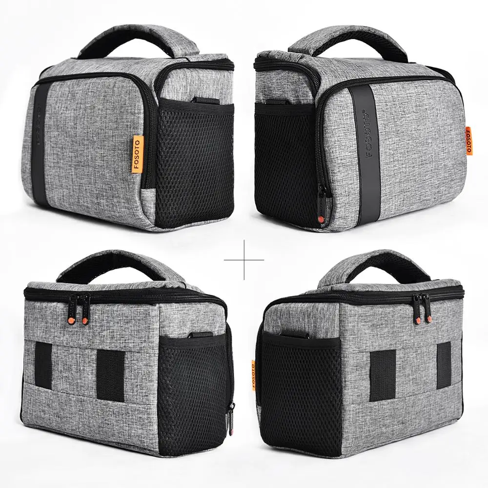 fosoto DSLR Camera Bag Waterproof Fashion Shoulder Bag Video Camera case For Canon Nikon Sony Lens Pouch Photography Photo Bag