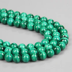 Quality Raw Natural Green Malachite Stone Bead Smooth Loose Spacer Gem Stone Beads For Jewelry Making Beadwork Finding Diy Gift