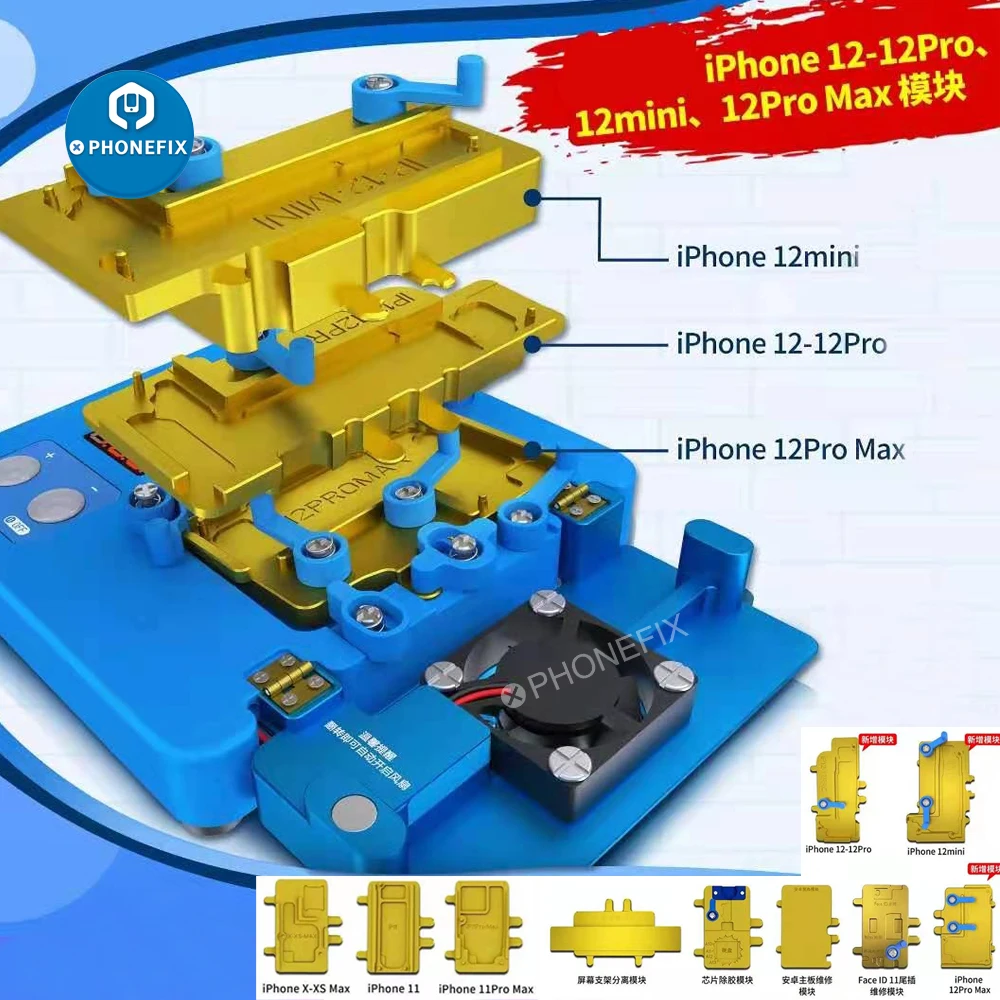 JC Iheater Double Layers Board Pre-heating Soldering Rework Station for IPhone 14 13 12 Pro X XS Motherboard Desoldering Repair