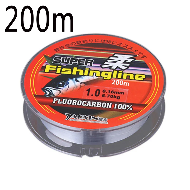 Fishing Line Nylon Fluorocarbon 200M/219 Yard High Strength Freshwater Saltwater Wire Outdoor pesca Accessories