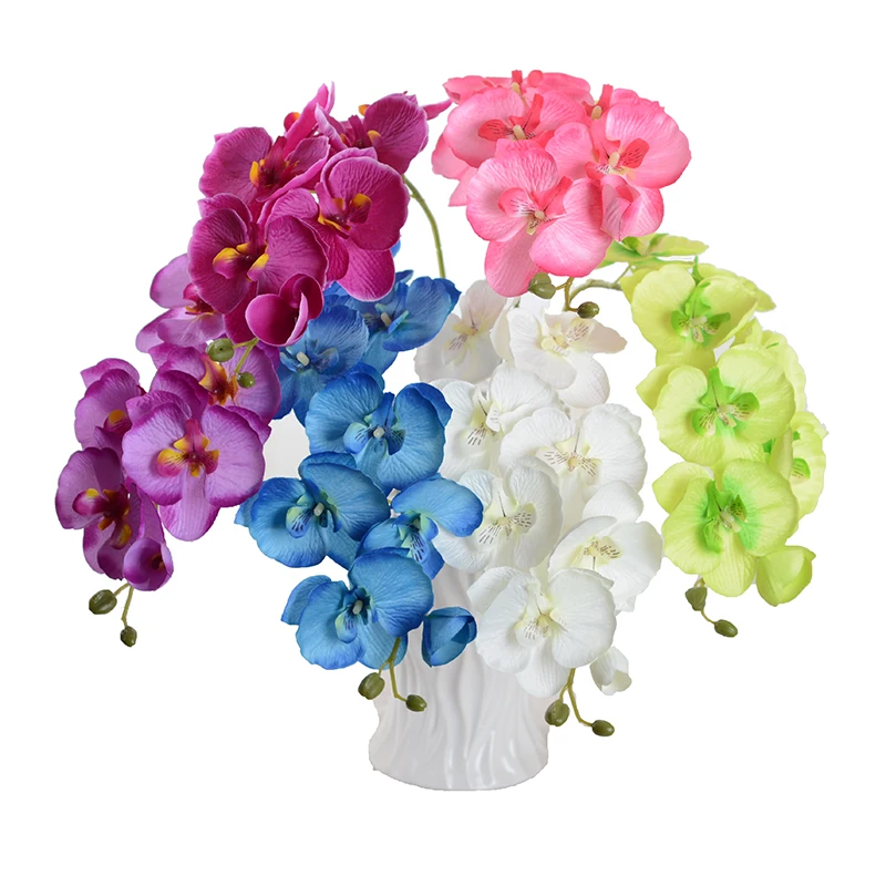 Upscale Phalaenopsis Artificial Flowers DIY Artificial Butterfly Orchid Silk Flower Bouquet Wedding Home Decoration 100pcs