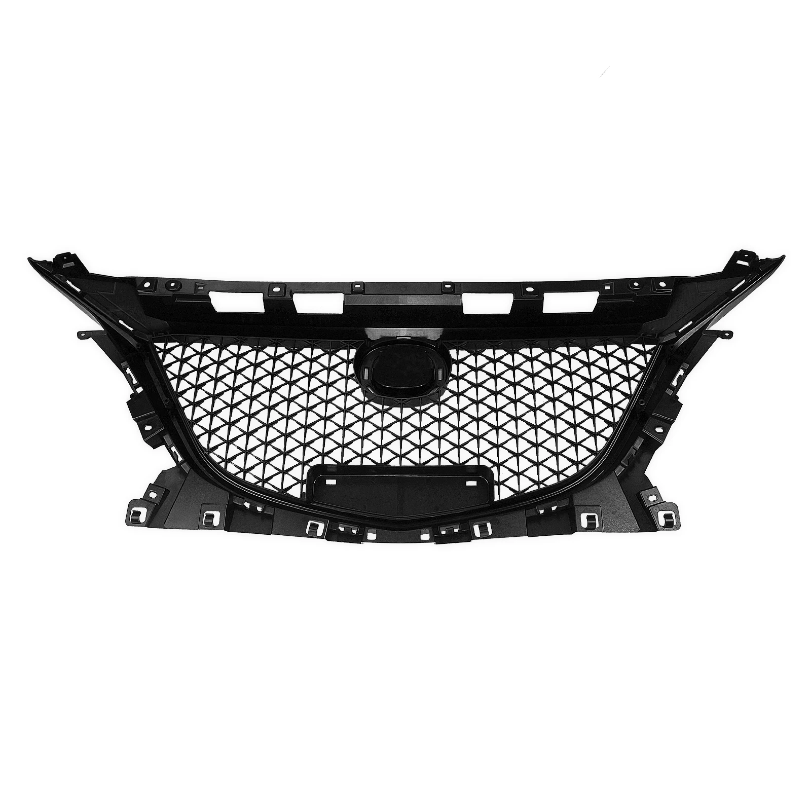 Front Grille For Mazda 3 Axela 2014-2016 Black Honeycomb Style Mazda3 Car Upper Bumper Hood Intake Mesh Cover Grid Racing Grills