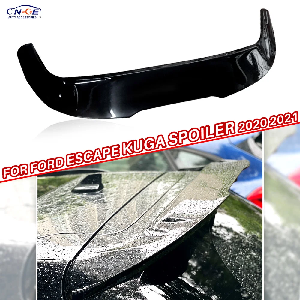 

Rear Spoiler For Ford kuga 2020 Escape Rear Trunk Wing Tail Extension Cap ABS Black Car Accessories Kuga Rear Spoiler 2021 2022