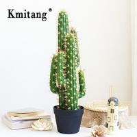 30/43cm Tropical Plants Large Artificial Cactus Tree Indoor Fake Succulent Plant Branch Plastic Desert Thorn Ball For Home Decor
