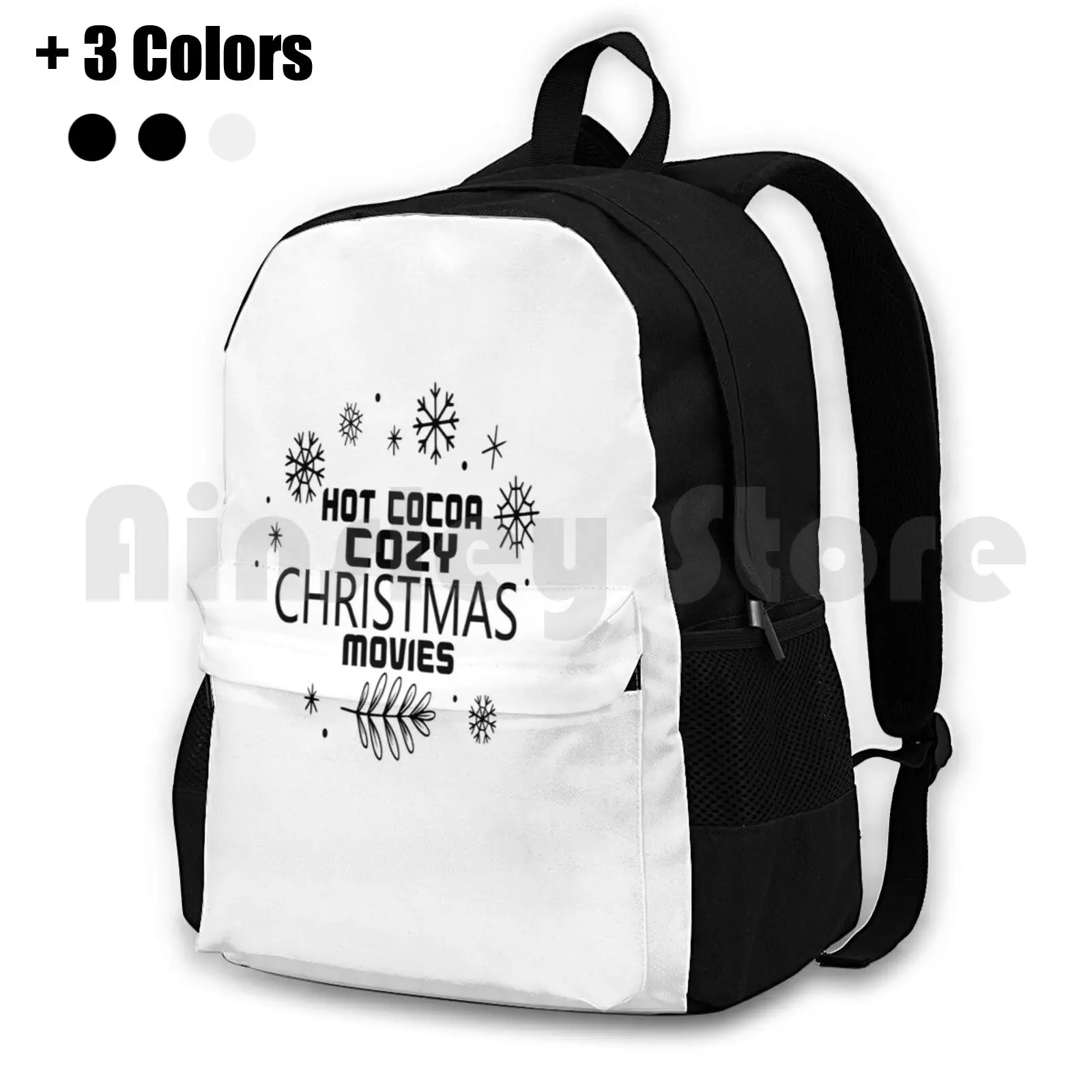 Hot Cocoa Cozy Christmas Movies Outdoor Hiking Backpack Riding Climbing Sports Bag Hot Cocoa Cozy Christmas Movies Hot Cocoa