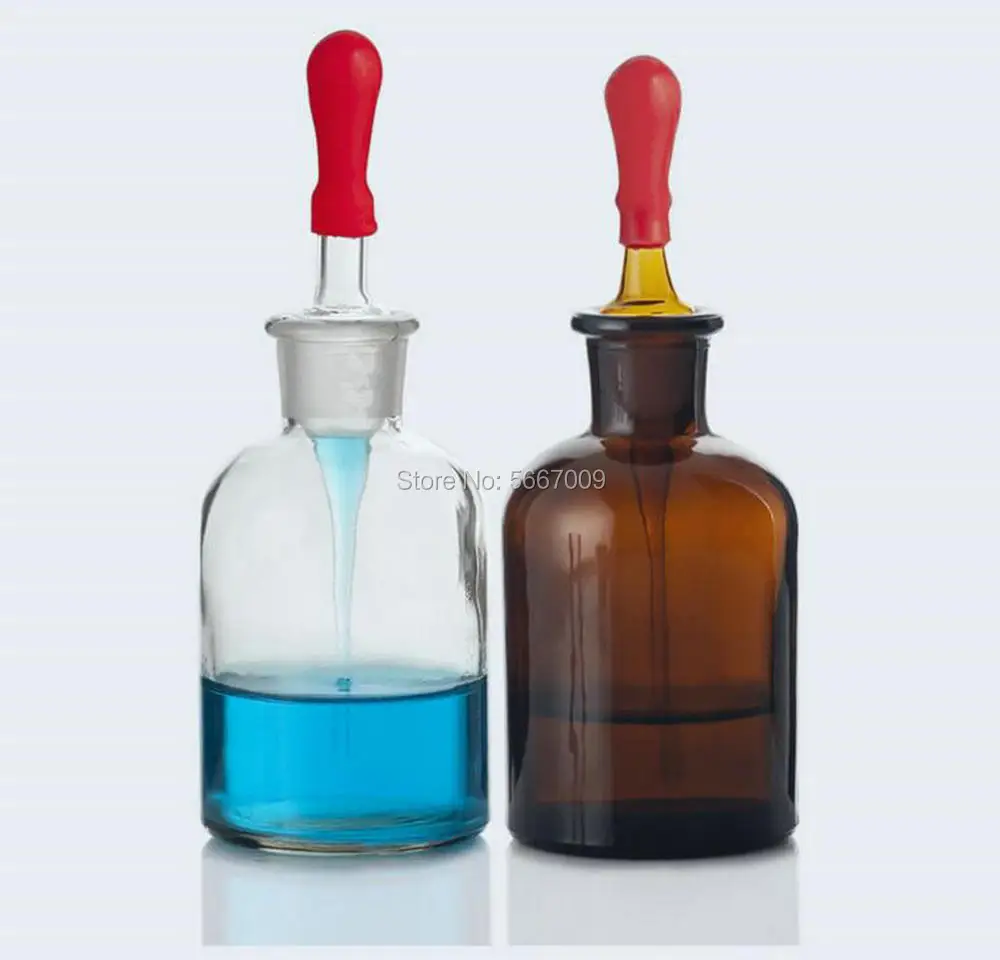 30ml 60ml 125ml Transparent Or Brown Glass Dropper Bottle Dropping Reagent Flask Lab Chemistry Container Glassware