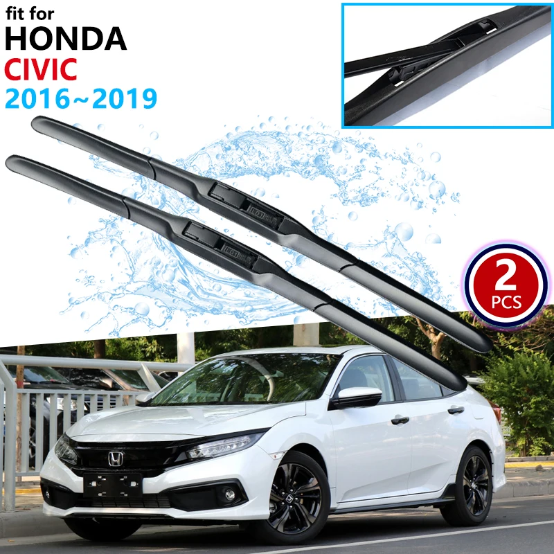 Car Wiper Blades for Honda Civic 10 2016 2017 2018 2019 10th Gen 10 FC FC1 FC2 FC5 Front Windshield Brush Car Accessories Goods