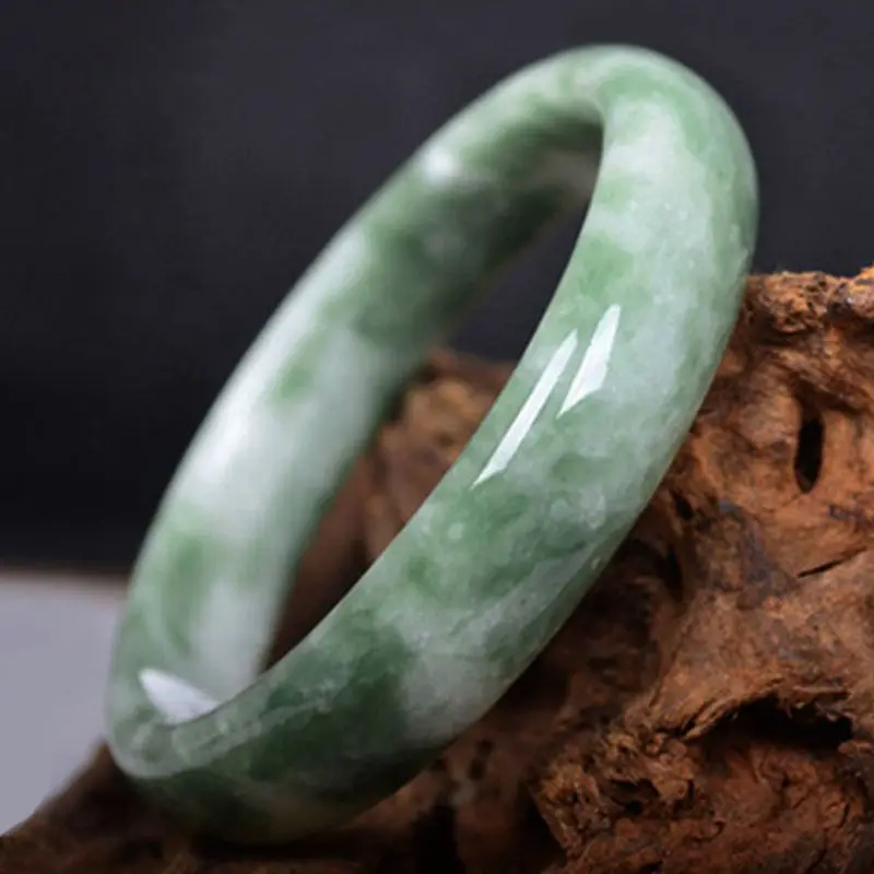 Real Grade A Natural China Jade Bangle Bracelet Charm Jewellery Fashion Accessories Hand-Carved Emerald Bangles Lady  Party Gift