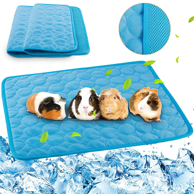 Guinea Pig Cage Liners Summer Small Animal Cooling Mat Breathable Hamster Pee Pad for Rabbit Cage Chinchilla Hedgehogs Pet Item