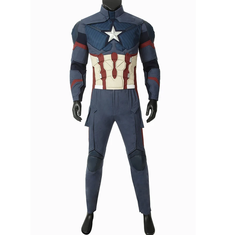 Captain Steven Rogers Cosplay Costume Adult Superhero Battle Uniform Costume Halloween Carnival Suits With Boots