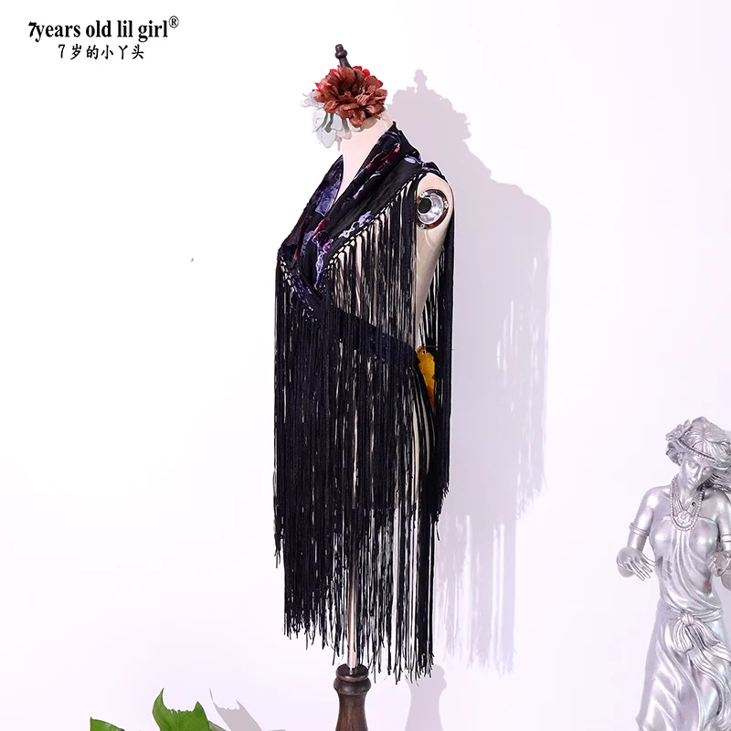 스페인산 플라멩코 스카프 만턴 스톨 숄더 천 플라멩코 투치