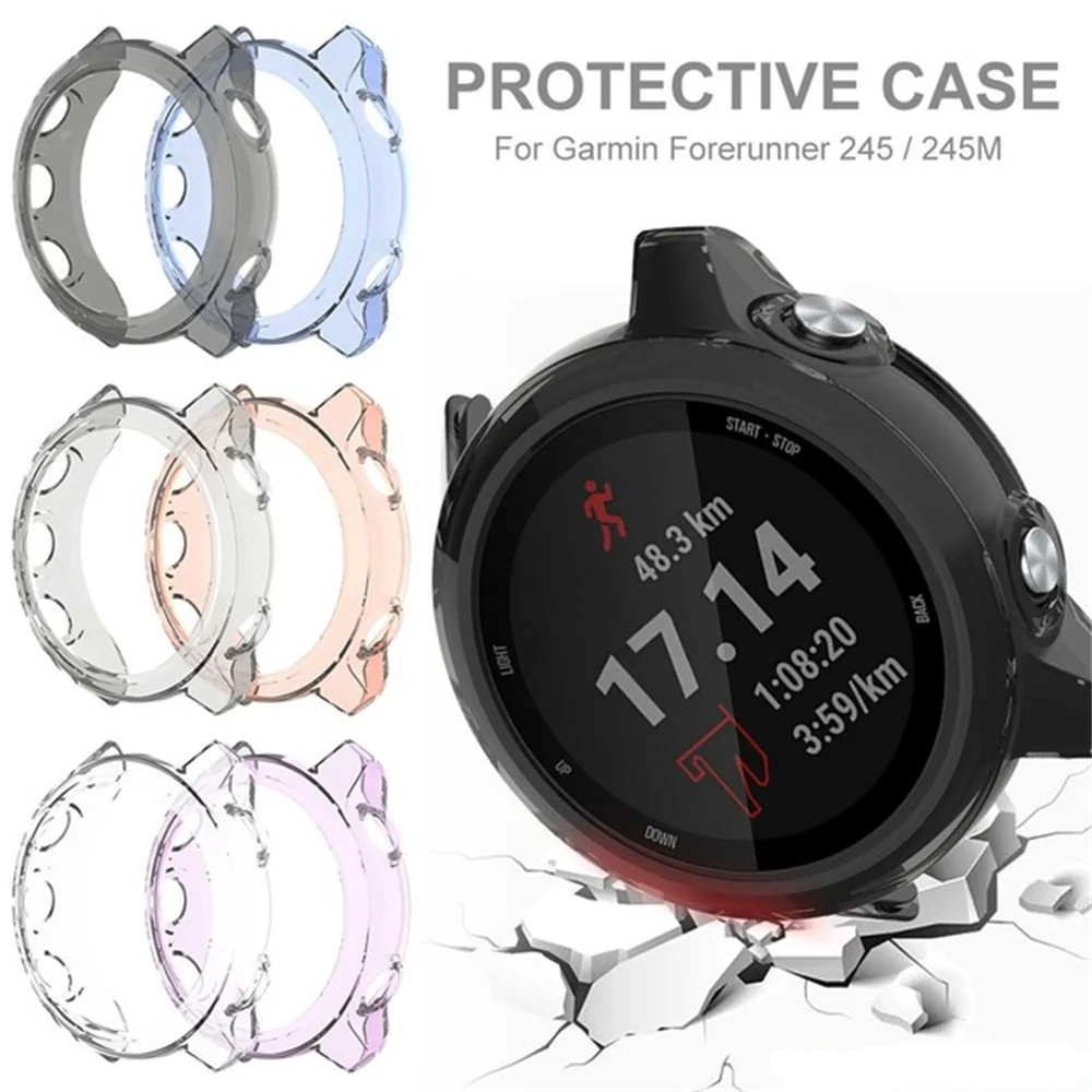 

Watch Case Cover Watch Case TPU Protective Cover Shatter-resistant Shell Insurance Cover Accessories For Garmin Forerunner 245M