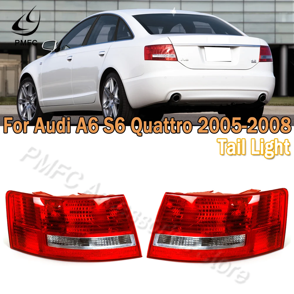 Pmfc rücklicht für audi a6 s6 quattro 2005 2006 2007 2008 ohne lampe bremslicht auto licht baugruppe 4 f5945096m 4 f5945095m