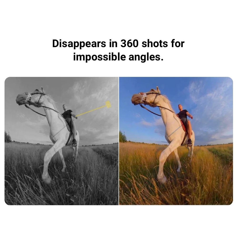 Insta360-X3 Invisible Selfie Stick, Insta 360 GO 2 ONE X2 ONE RS R Câmera, Acessórios Originais, Nova Versão, 70cm, 20222